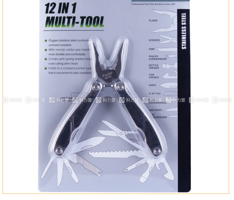 宝工 Pro'skit 12合1 不锈钢万用刀具组 MS-526 