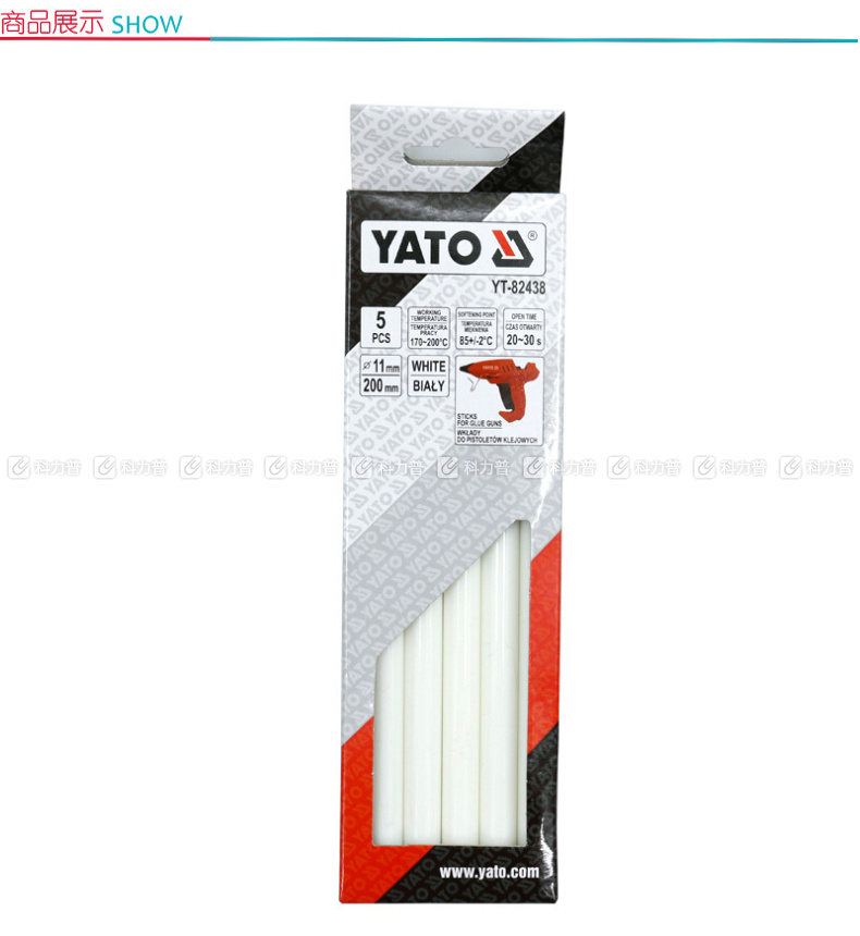 易尔拓 白色热熔胶棒 YT-82438 5件套 11.2MM*200MM 