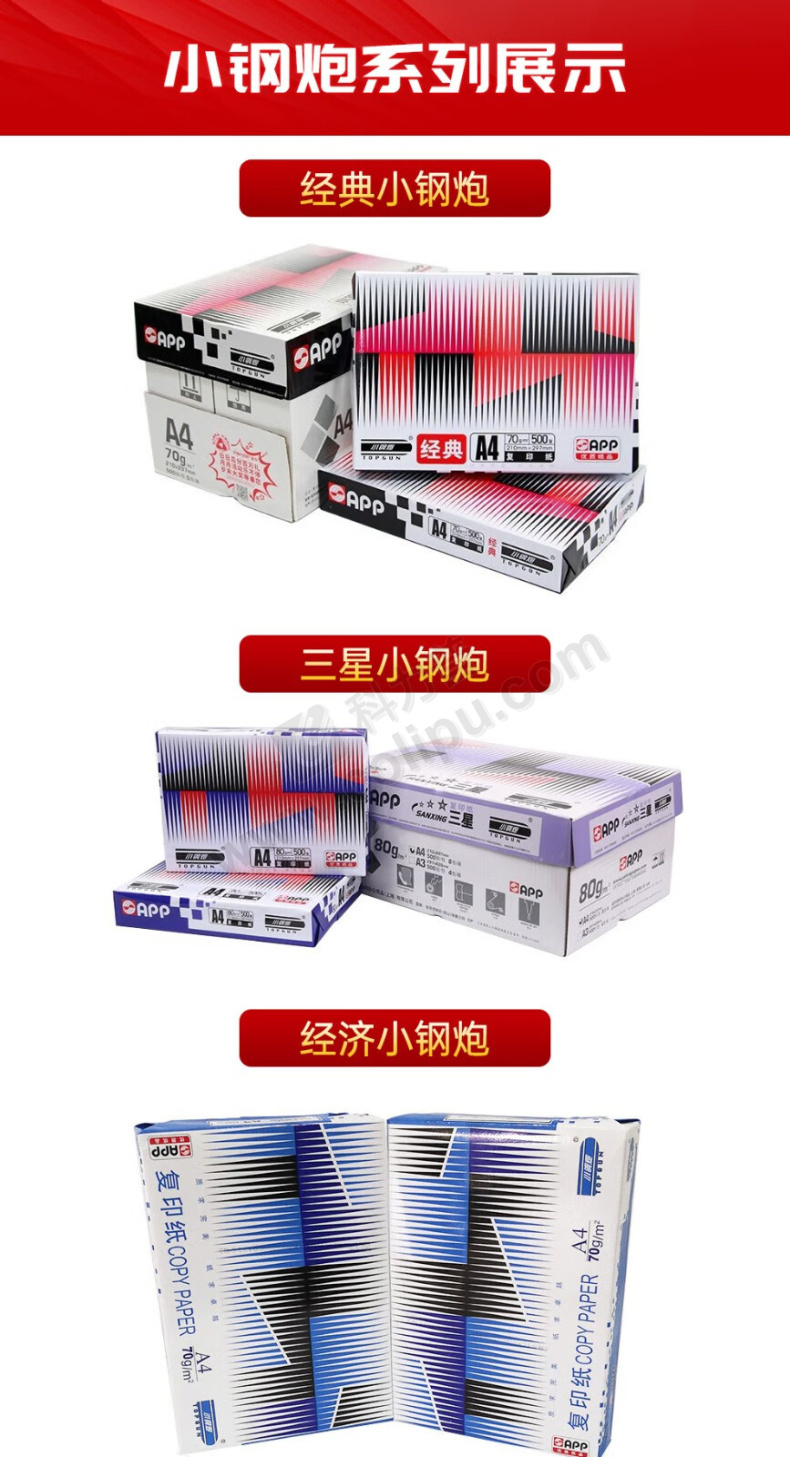 经济小钢炮 复印纸 a4 80g 500张/包