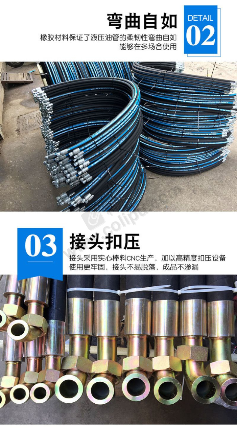 登润zdy3500lp履带式液压坑道钻机液压油管总成 3je025/Φ13Ⅱ 0° 0