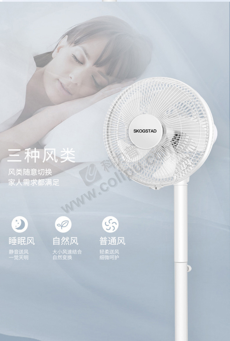 思嘉思达 清爽电风扇 skd-f0021 520*180*375mm -晨光科力普办公用品