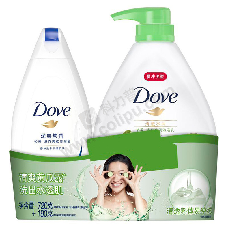 多芬dove 沐浴露 720g 190g (促销装 清透水润)-晨光科力普办公用品