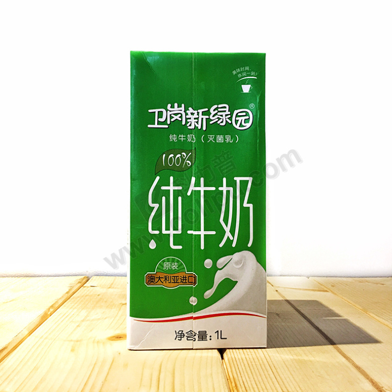 卫岗 纯牛奶 新绿园 (灭菌乳) 1l*12盒 -晨光科力普办公用品官网