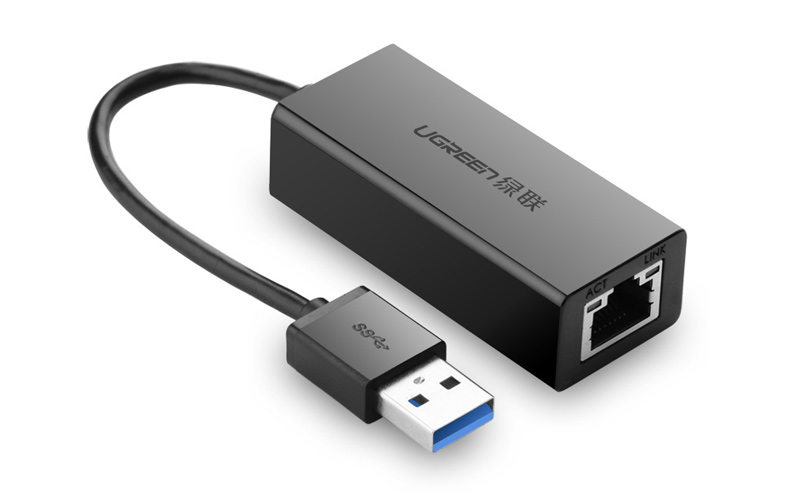 绿联 UGREEN 有线千兆网卡 20256 USB3.0 (黑色)