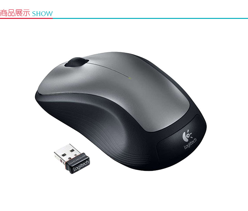 罗技 Logitech 无线鼠标 M320 (灰色) USB