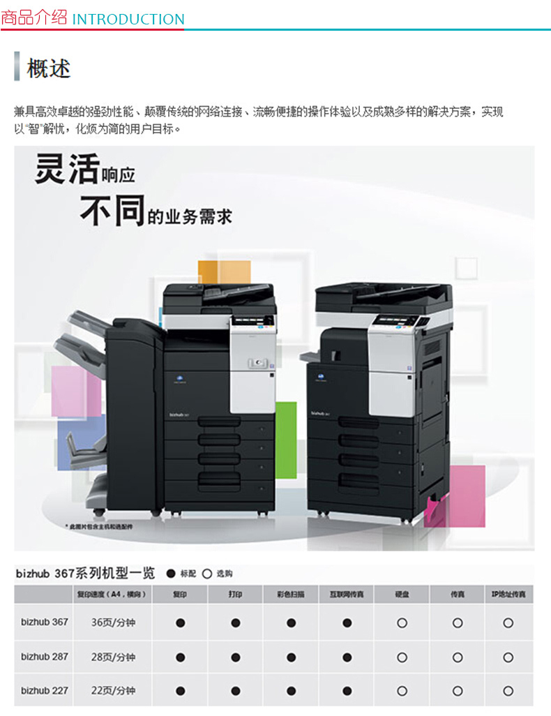 柯尼卡美能达 KONICA MINOLTA A3黑白数码复印机 bizhub 287  (双纸盒、双面输稿器、工作台)