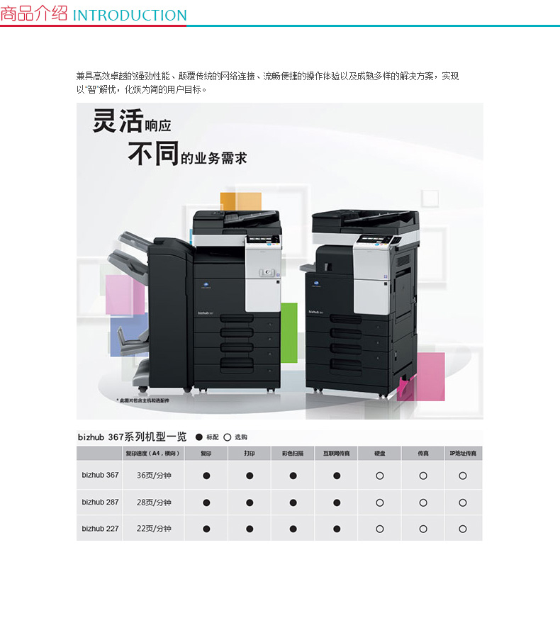 柯尼卡美能达 KONICA MINOLTA A3黑白数码复印机 bizhub 367  (双纸盒、双面输稿器、工作台)