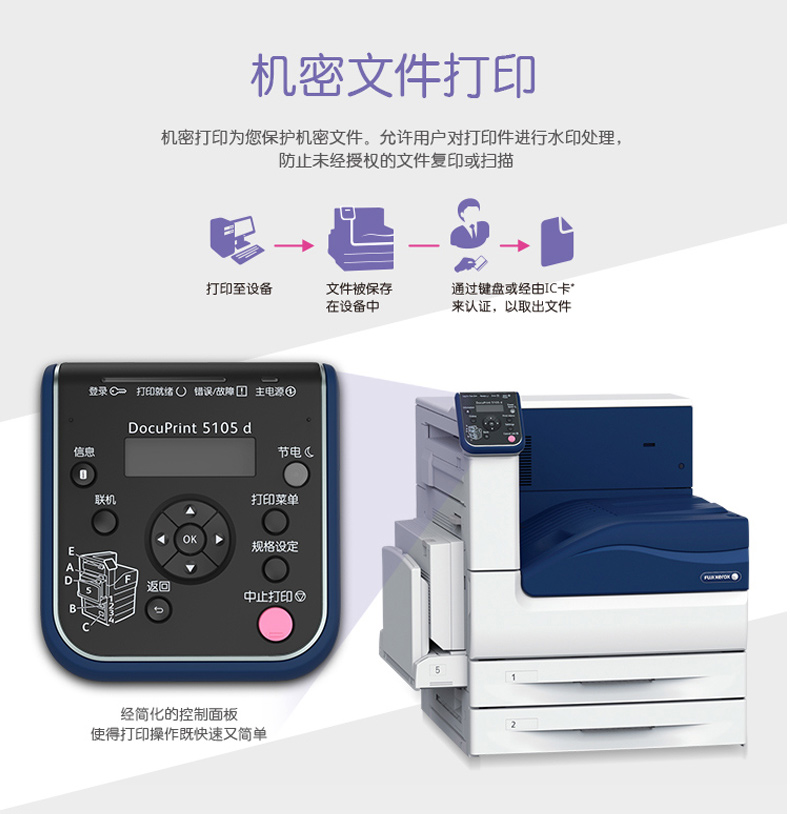 富士施乐 FUJI XEROX A3黑白激光打印机 DocuPrint 5105d 