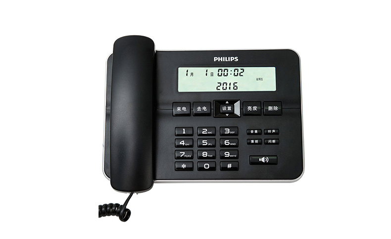 飞利浦 PHILIPS 电话机 CORD218 (黑色)