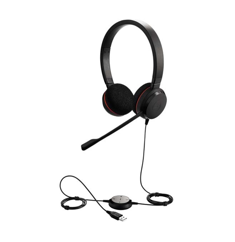 捷波朗 Jabra USB耳机 EVOLVE 20 STEREO (黑色) 高保真立体声