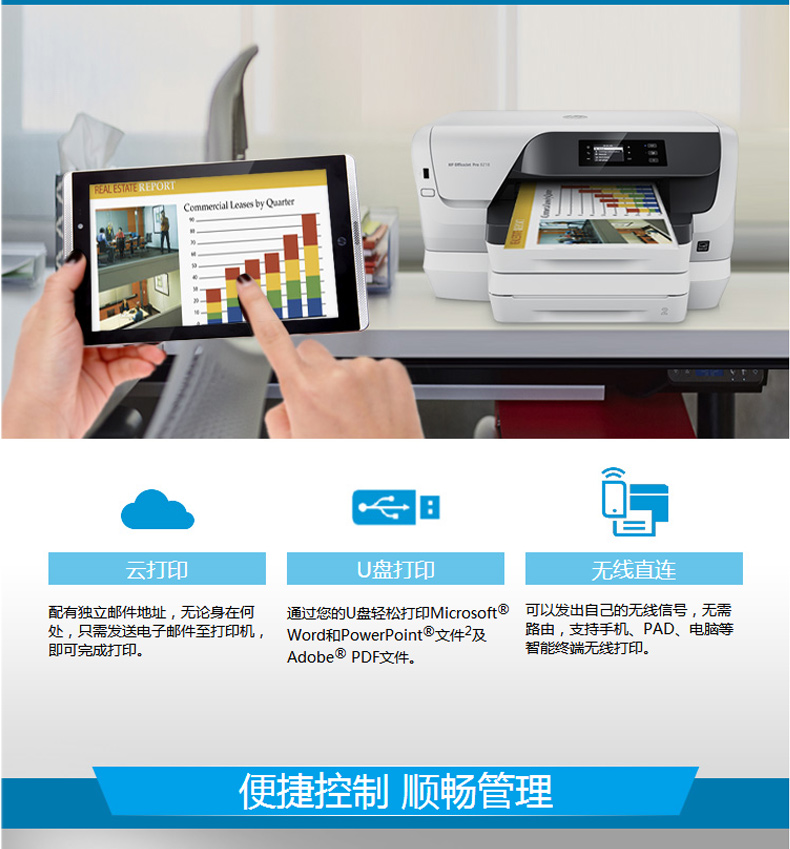 惠普 HP A4惠商系列专业级喷墨打印机 OfficeJet Pro 8216 