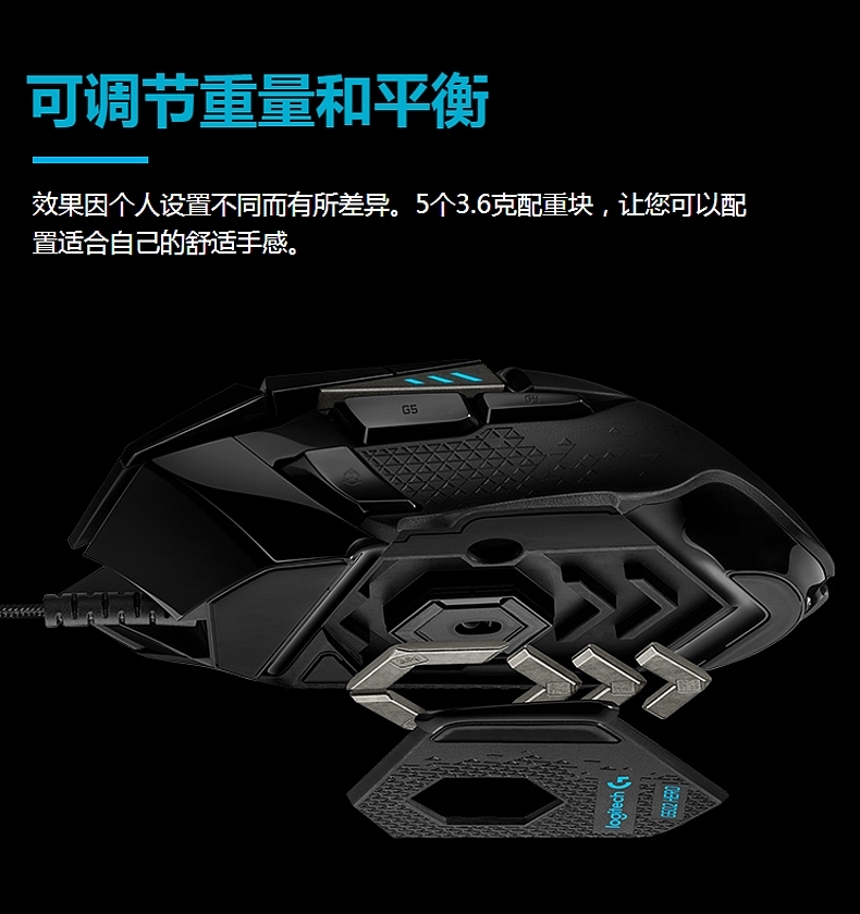 罗技 Logitech 有线鼠标 G502 (黑色)