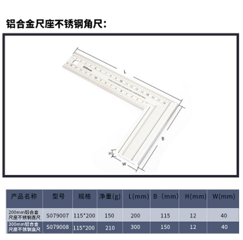 钢盾 不锈钢直尺 S079012 12