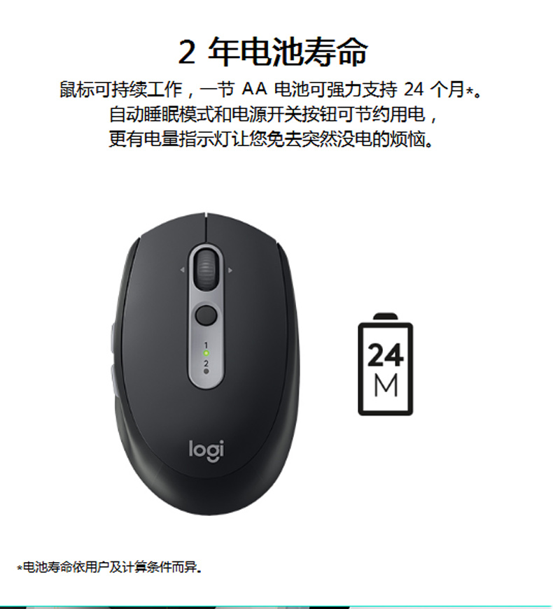 罗技 Logitech 蓝牙鼠标 M590 罗技 蓝牙鼠标M590 (红色)