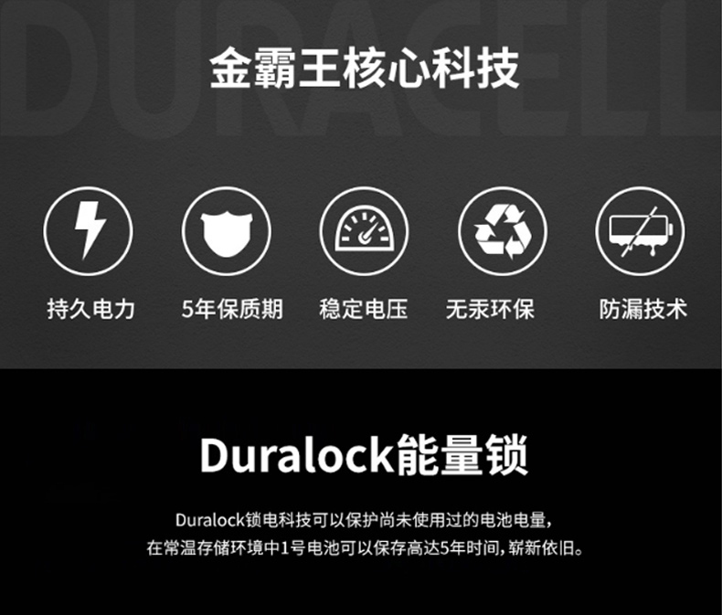 金霸王 DURACELL 碱性电池 9V  1粒/卡 12卡/盒 2盒/箱