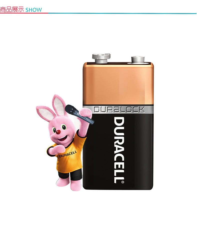 金霸王 DURACELL 碱性电池 9V  1粒/卡 12卡/盒 2盒/箱