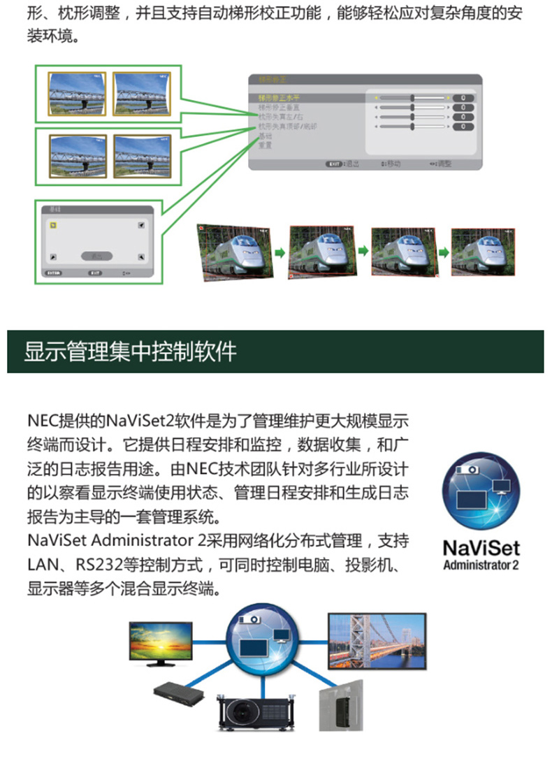 NEC 投影机 NP-CK4055X  (3100/XGA/15000:1)线、辅材及安装等费用详询客服