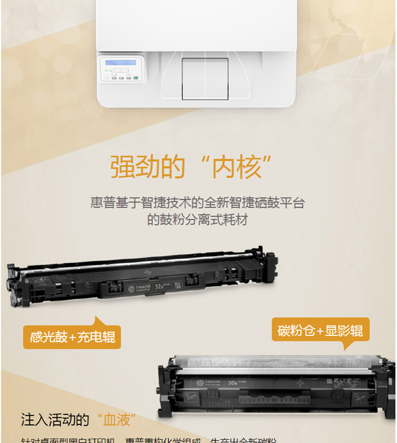 惠普 HP A4黑白激光多功能一体机 LaserJet Pro MFP M227D  (打印、复印、扫描)