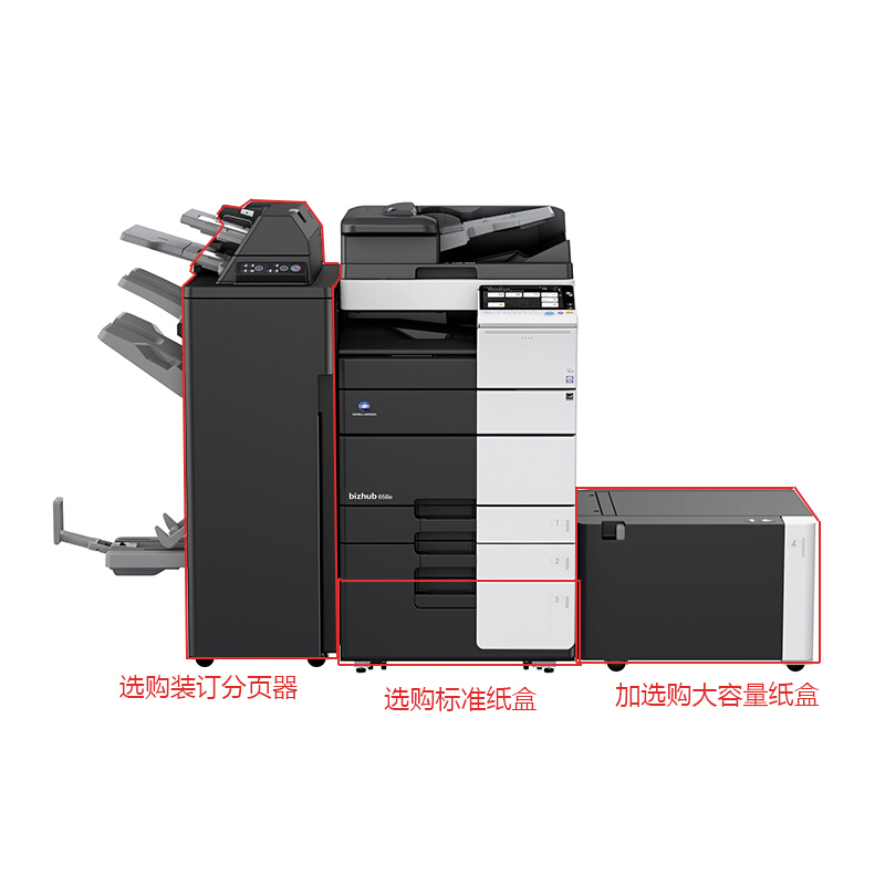 柯尼卡美能达 KONICA MINOLTA A3黑白数码复印机 bizhub458e 