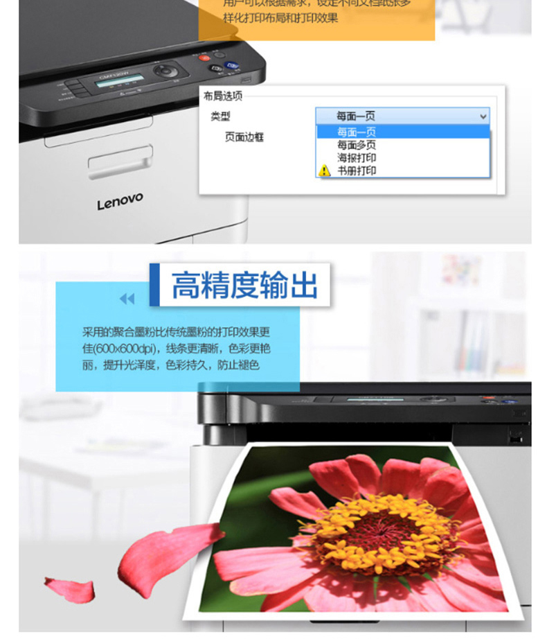 联想 lenovo 多功能一体机 CM7120W  (打印 扫描 复印)