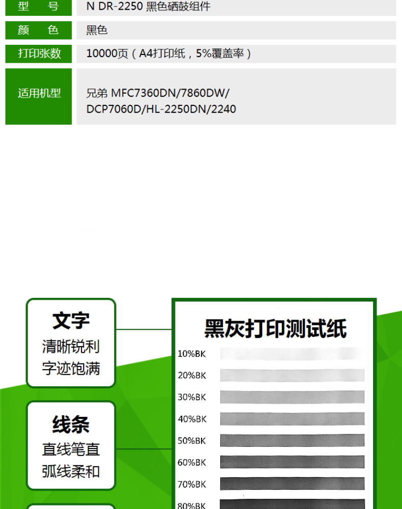 耐力 NIKO 鼓组件 N DR-2250 (黑色) 不含碳粉