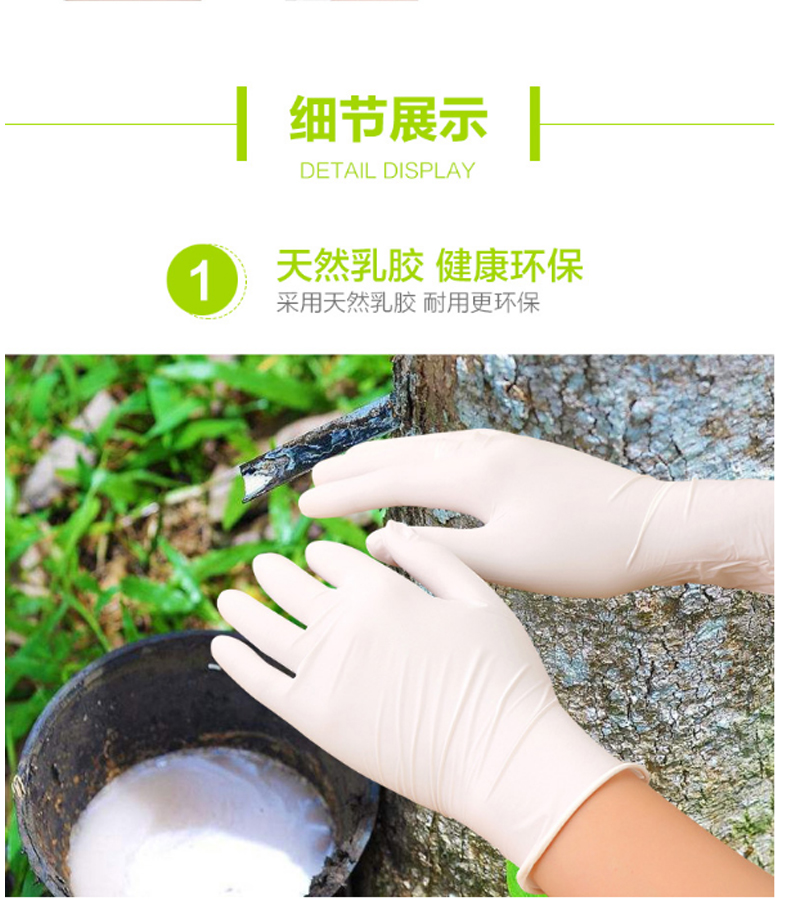 云蕾 超薄乳胶清洁手套 10656 6支/包