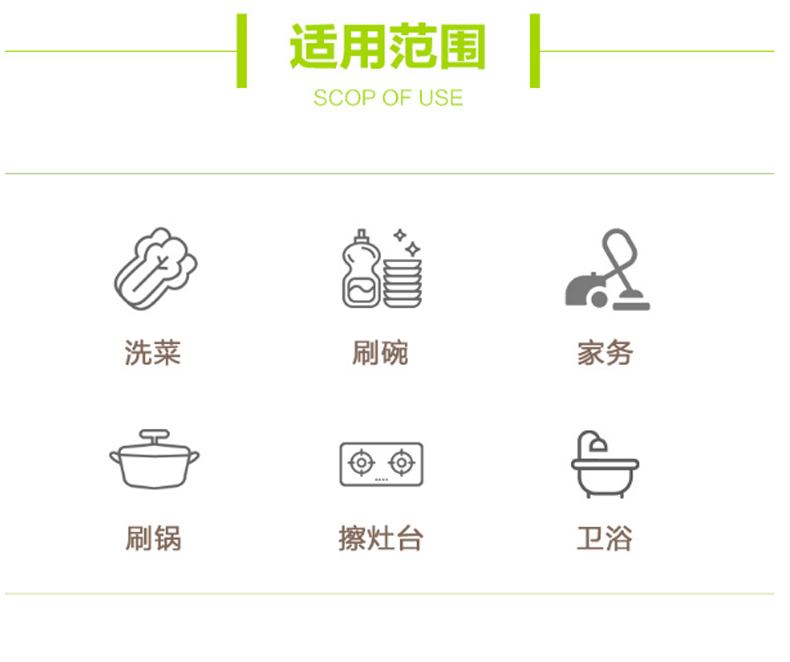 云蕾 超薄乳胶清洁手套 10656 6支/包