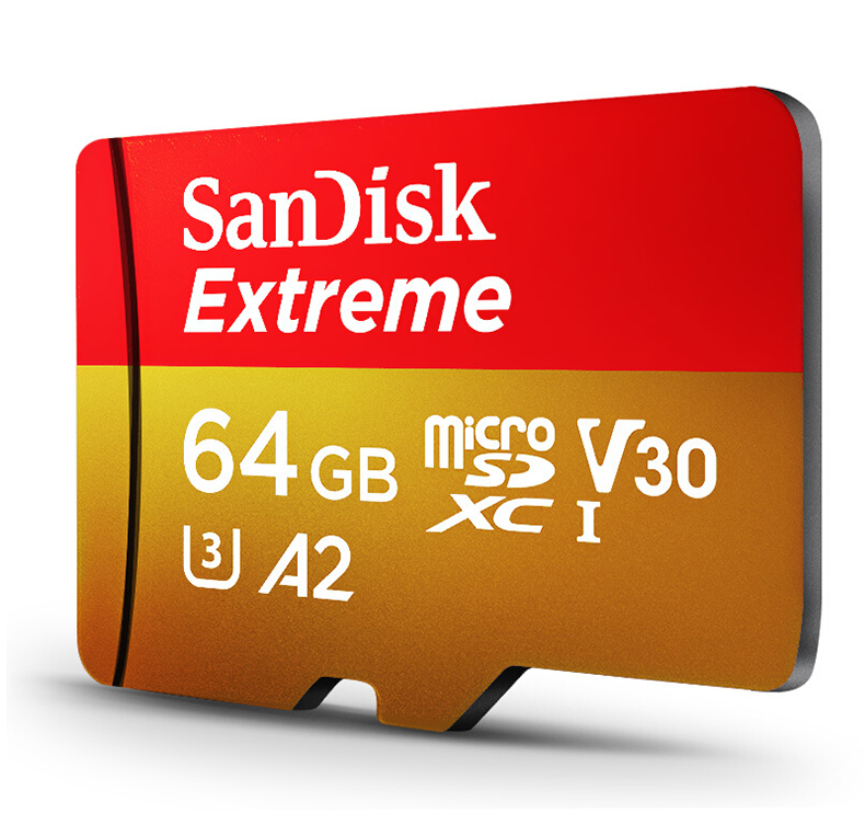 闪迪 SanDisk TF存储卡 U3 C10 A2 V30 4K 64GB 至尊极速移动版 读速160MB/s 写速60MB/s 