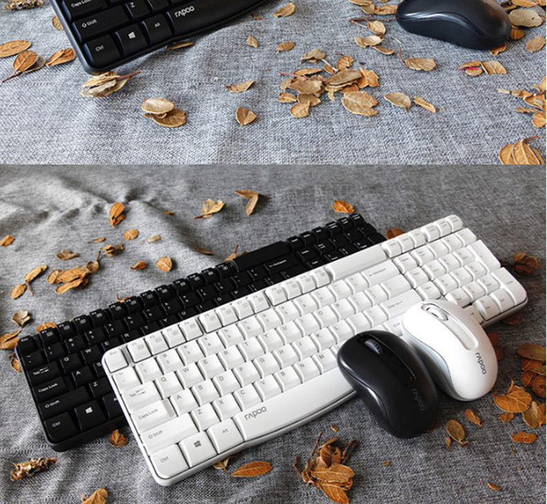 雷柏 Rapoo 电脑键盘 X1800S 键鼠套装 无线键鼠套装 办公键盘鼠标套装 防泼溅 电脑键盘 鼠标键盘 黑色 