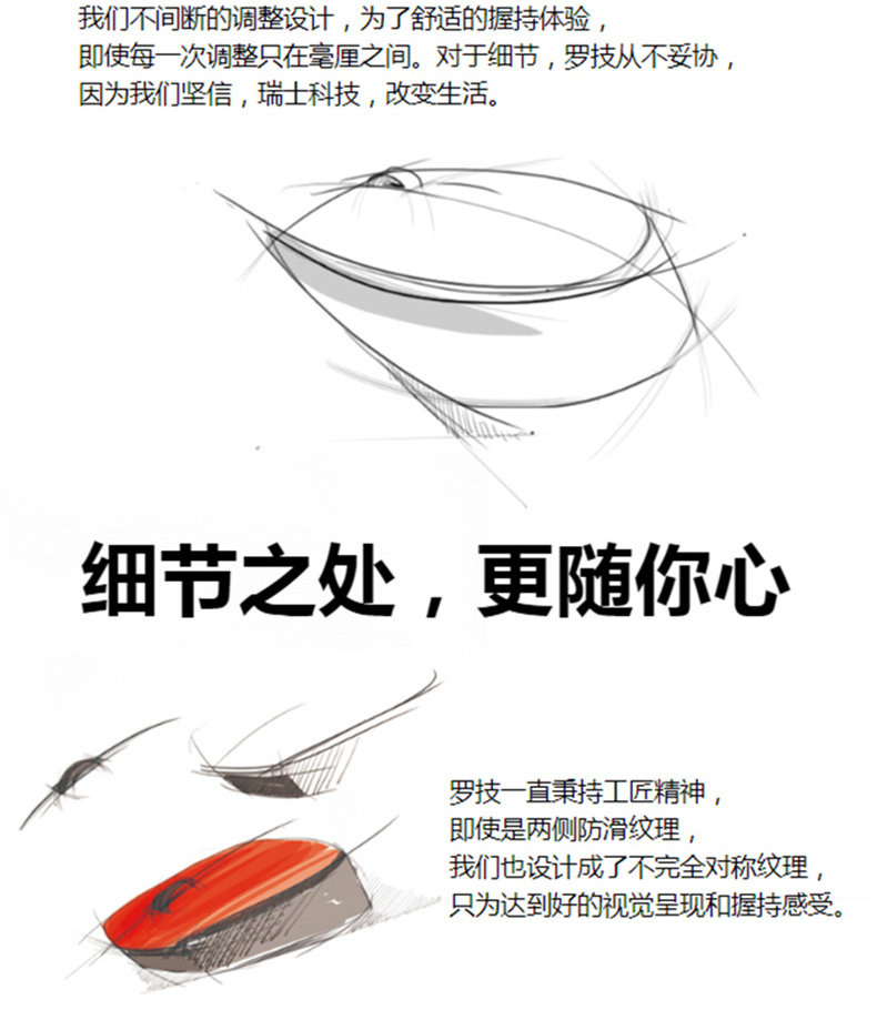 罗技 Logitech 无线鼠标 M170 (灰色) 带无线2.4G接收器