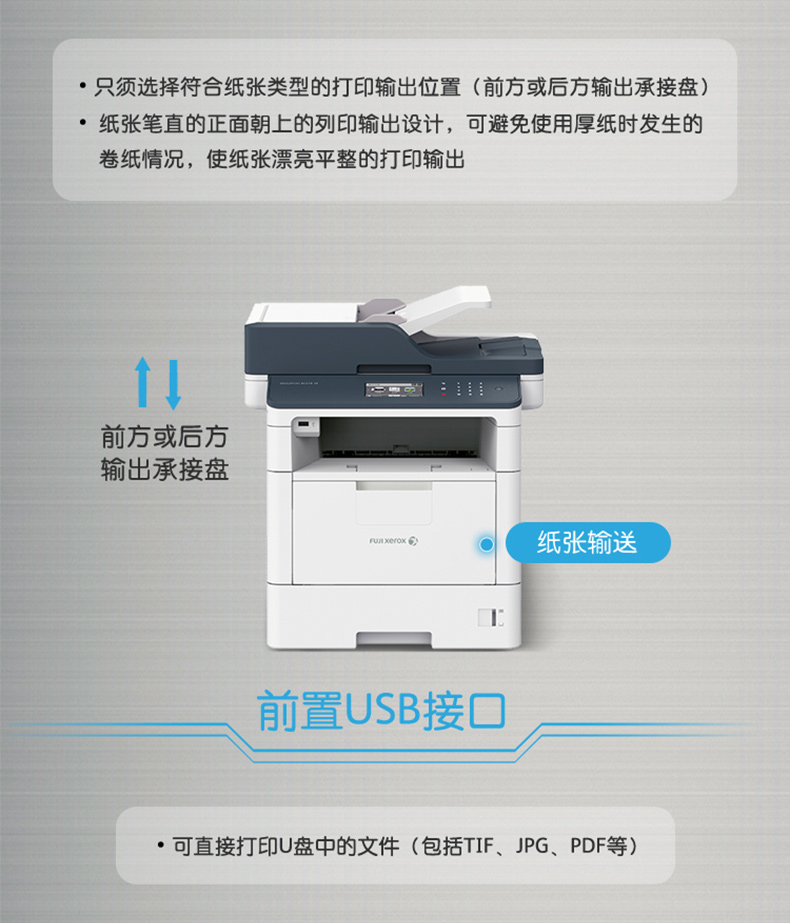 富士施乐 FUJI XEROX A4黑白双面激光一体机 DocuPrint M378df  (打印、复印、扫描、传真)