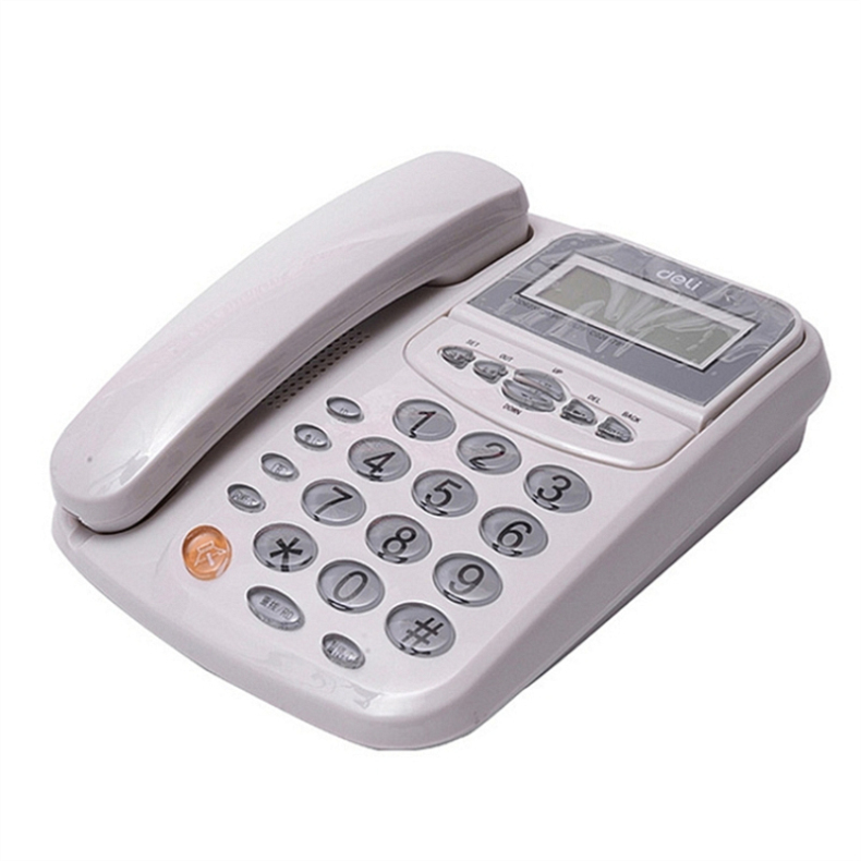 得力 deli 免电池翻转屏幕座机电话机 781 (灰色)