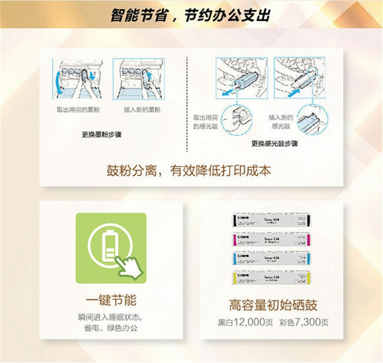 佳能 Canon A4彩色激光多功能打一体机 MF810Cdn  (打印 复印 扫描)