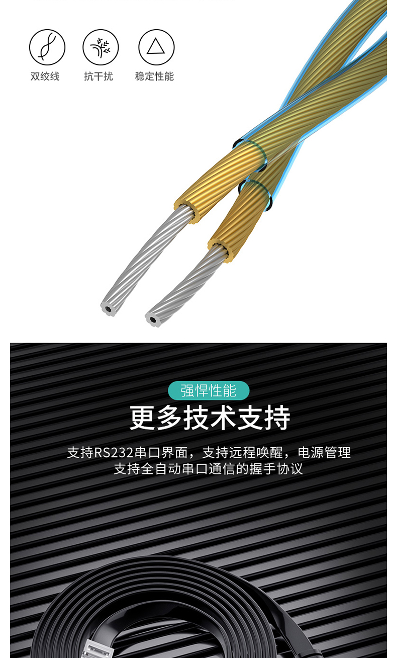 山泽 SAMZHE usb转rj45调试线 UR02 console控制线 1.8米 