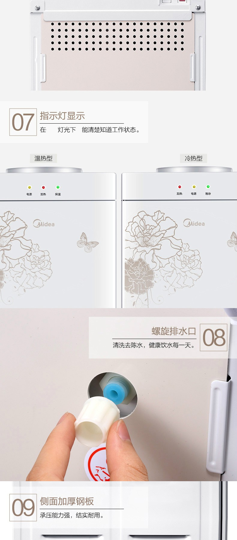 美的 Midea 饮水机 YR1226S-W  温热型