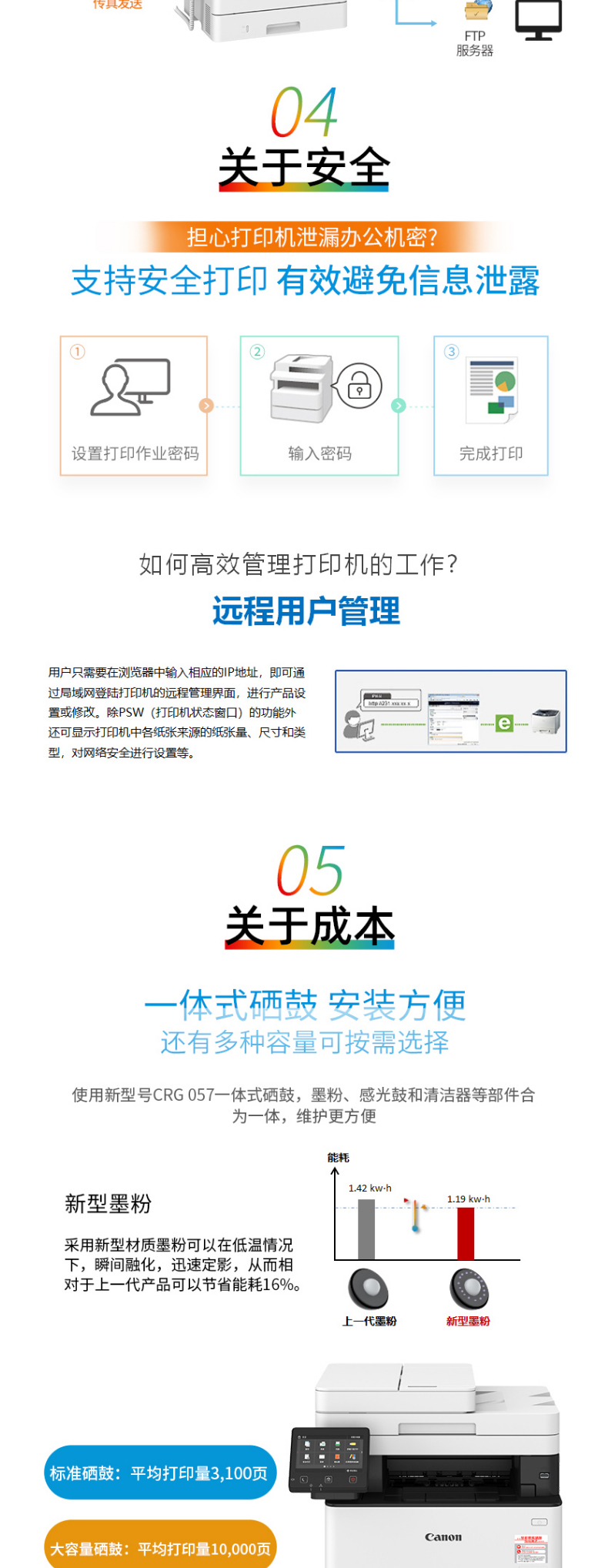 佳能 Canon A4黑白激光多功能传真一体机 MF449DW  (打印 扫描 复印 传真)(替代MF426DW)