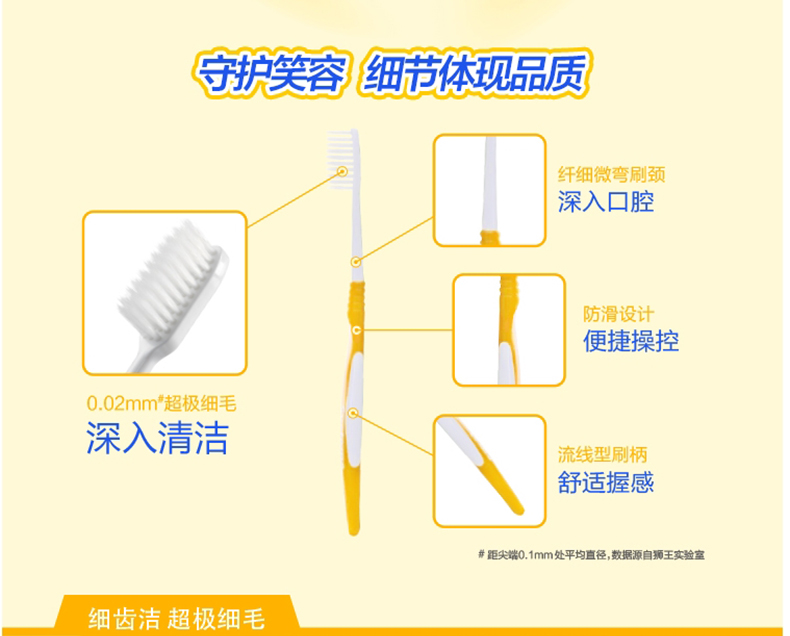 狮王 牙刷 细齿洁弹力护龈 