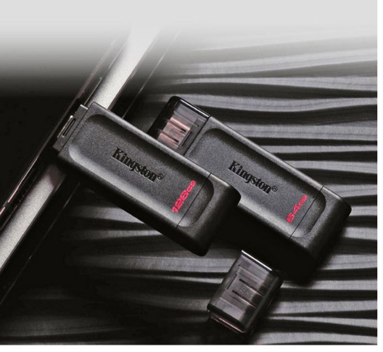 金士顿 Kingston U盘 DT70 32GB (黑色) USB3.2 Gen1 Type-C