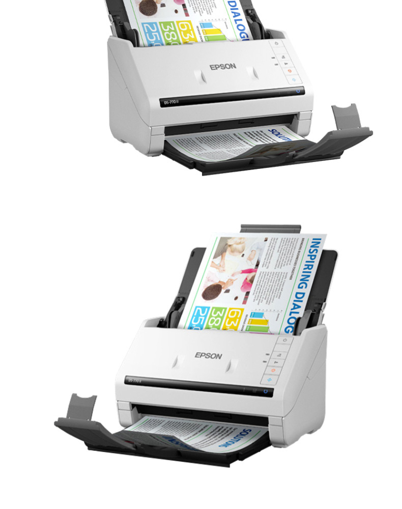 爱普生 EPSON A4馈纸式高速彩色文档扫描仪 DS-770II 