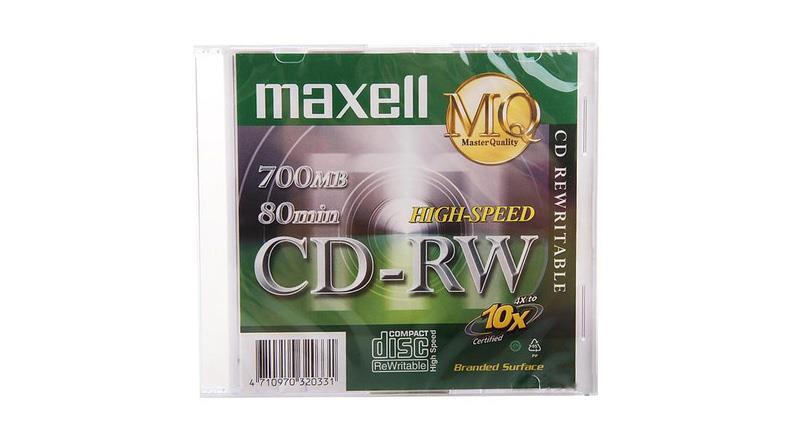 麦克赛尔 maxell 光盘  单片装 CD-RW 4X-10X 700MB