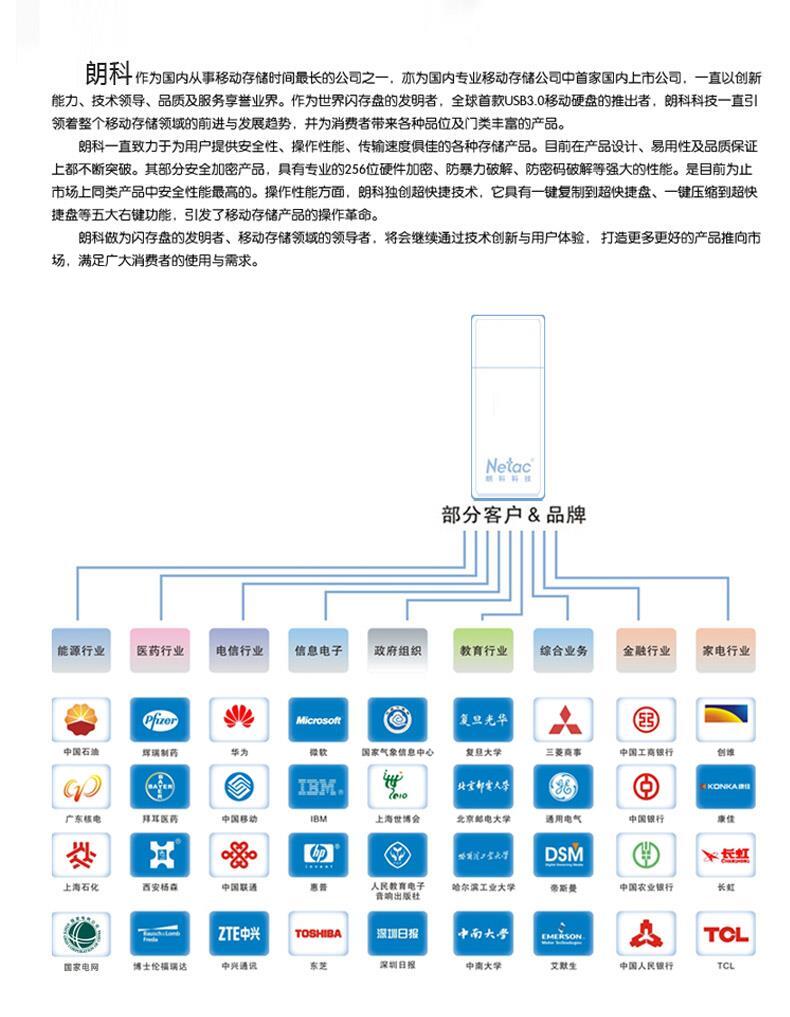 朗科 Netac U盘 U188 32GB (白色) USB2.0