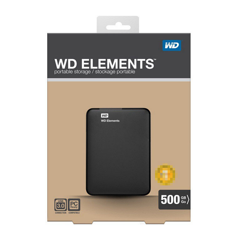 西部数据 WD 移动硬盘 Elements WDBUZG0010BBK 1TB (黑色) 新元素系列 2.5英寸 USB3.0