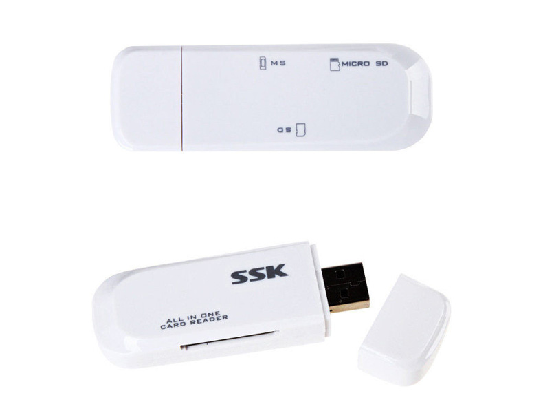 飚王 SSK 读卡器 SCRM060 (白色) 灵动三合一
