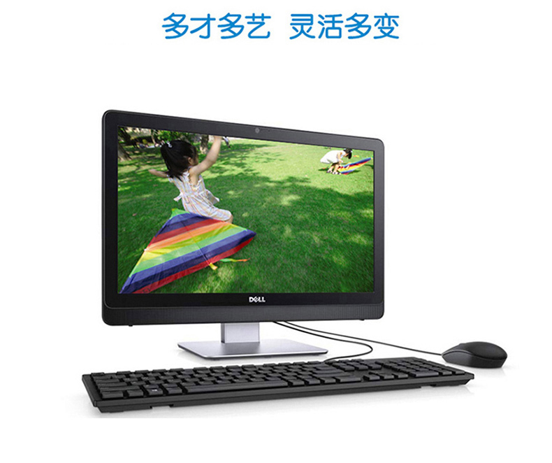 戴尔 DELL 一体式电脑 3264-R1428W (黑色) I3-7100U/4G/500G/无DVD/集成显卡/21.5/WIN10