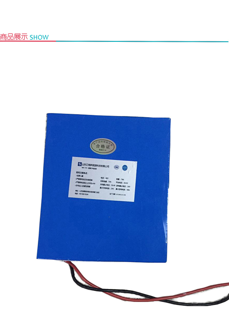 正能 48v蓄电池 ZNL-48V7AH 22.2*7.4*7cm (蓝色)