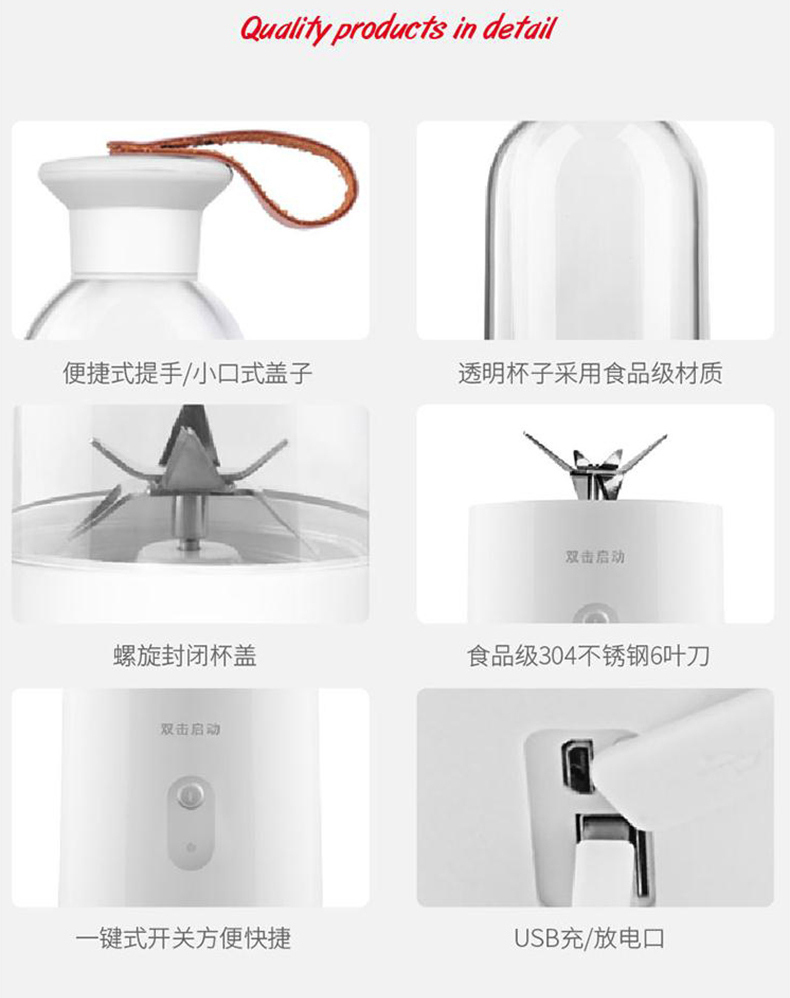 长虹 CHANGHONG 随身果汁机 SYB-30K1 50W 300ml 