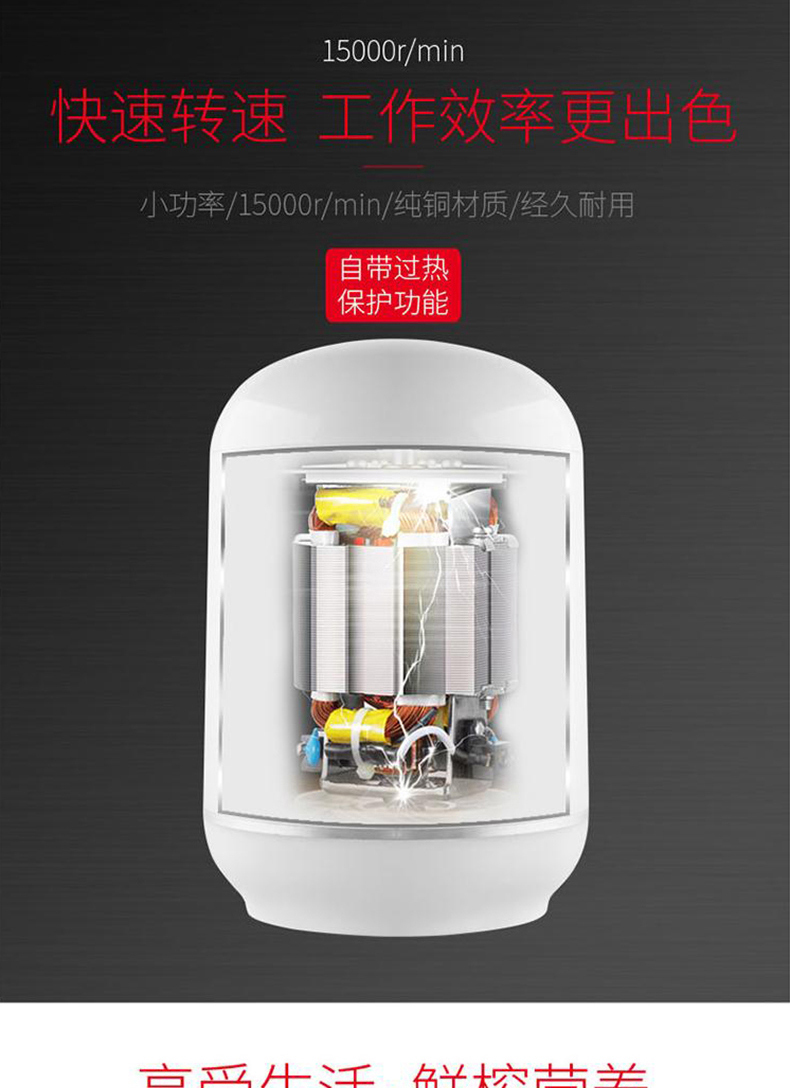 长虹 CHANGHONG 随身果汁机 SYB-30K1 50W 300ml 