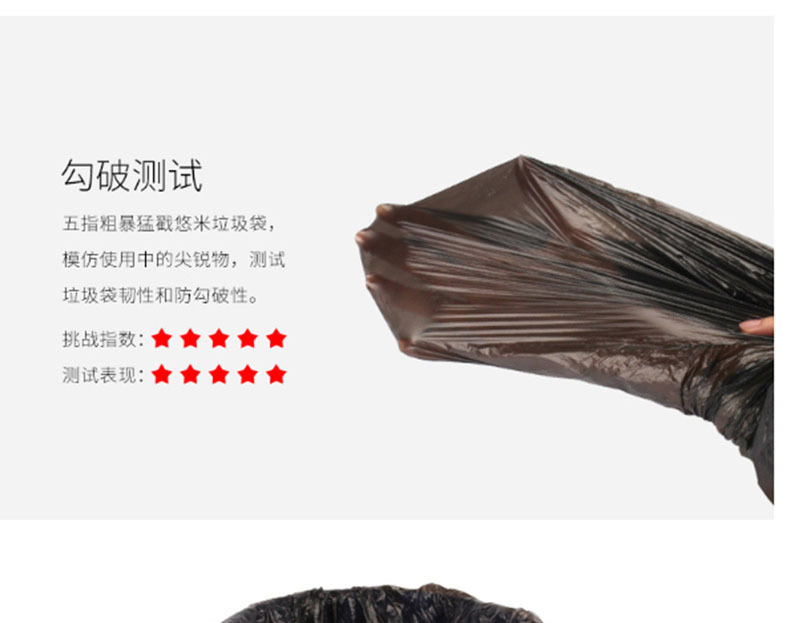 悠米 加厚新料黑色垃圾袋 20只/包 30包/箱 单包价 90*100cm 20只/包 30包/箱 (黑色)