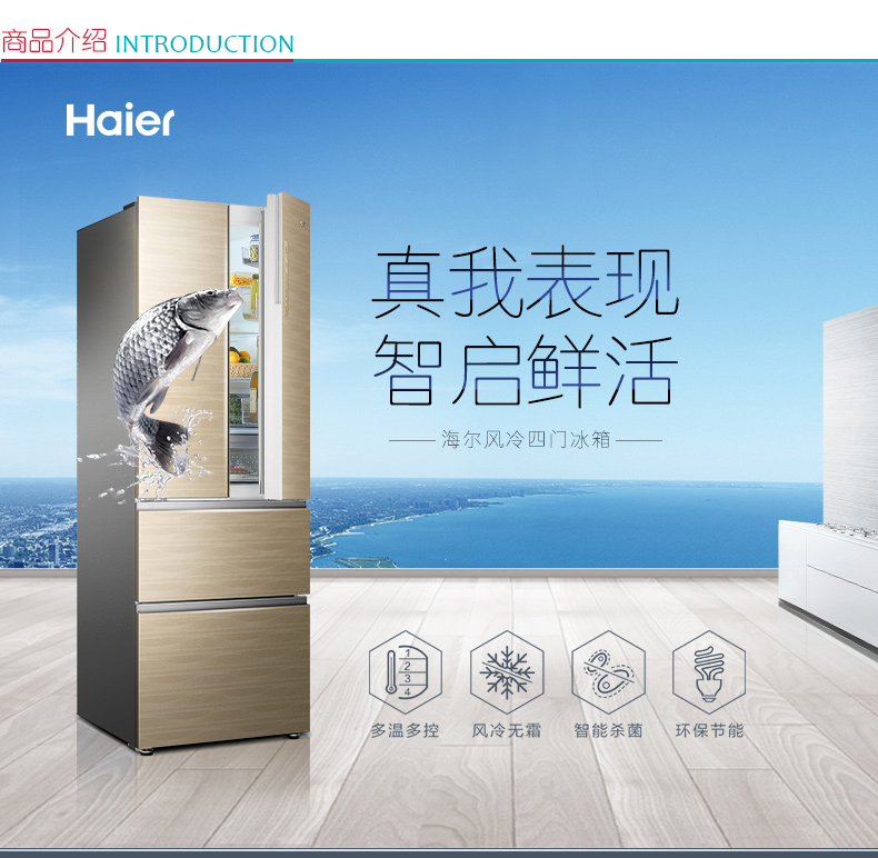 海尔 Haier 电冰箱 BCD-331WDGQ (香槟金)