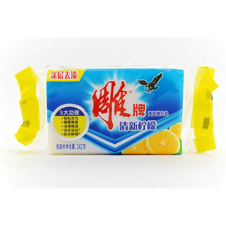 雕牌 清新柠檬高级增白皂 242g (白色)